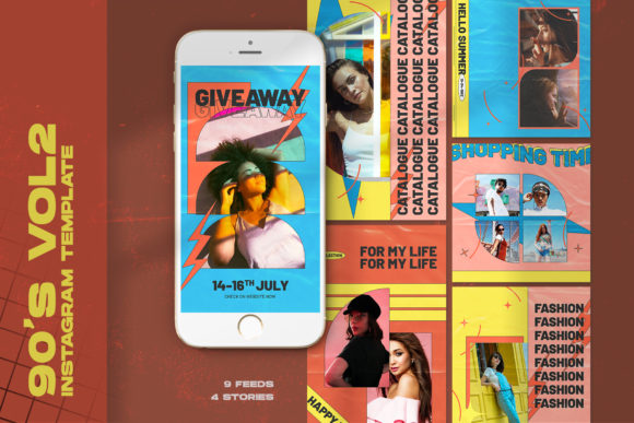 90s Vol2 Instagram Templates for Modern Content Creation