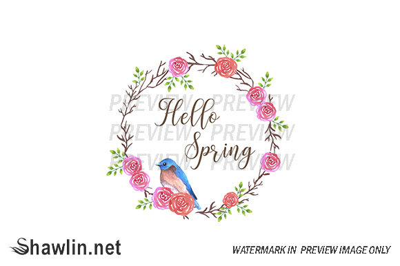 Bluebird on a Rose Wreath: A Symbol of Spring and Artistic Expression