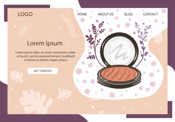 Landing Page Fashion with Cute Blush on