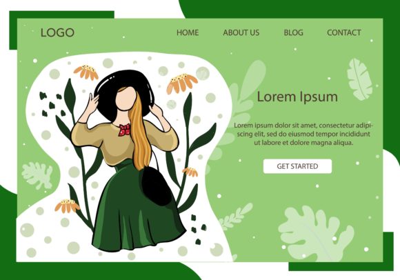 Landing Page Fashion with Green Skirt: A Versatile Design Solution